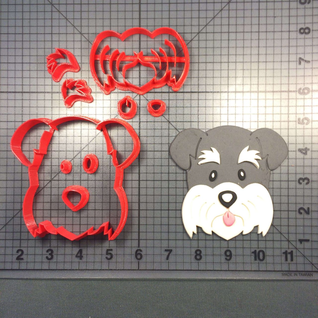 Schnauzer Face 100 Cookie Cutter Set