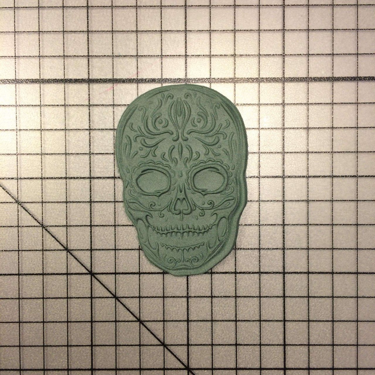 Skull 104 Cookie Cutter and Acrylic Stamp - Image 2