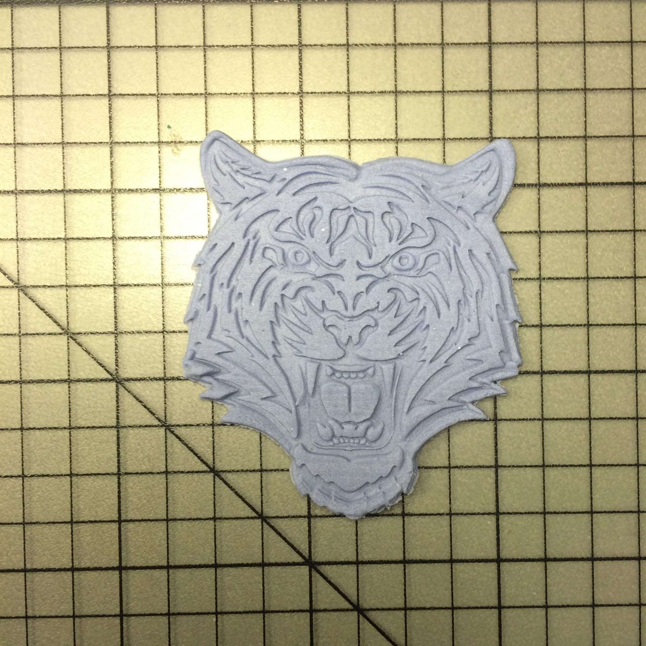 Tiger 100 Cookie Cutter and Stamp (embossed 1)