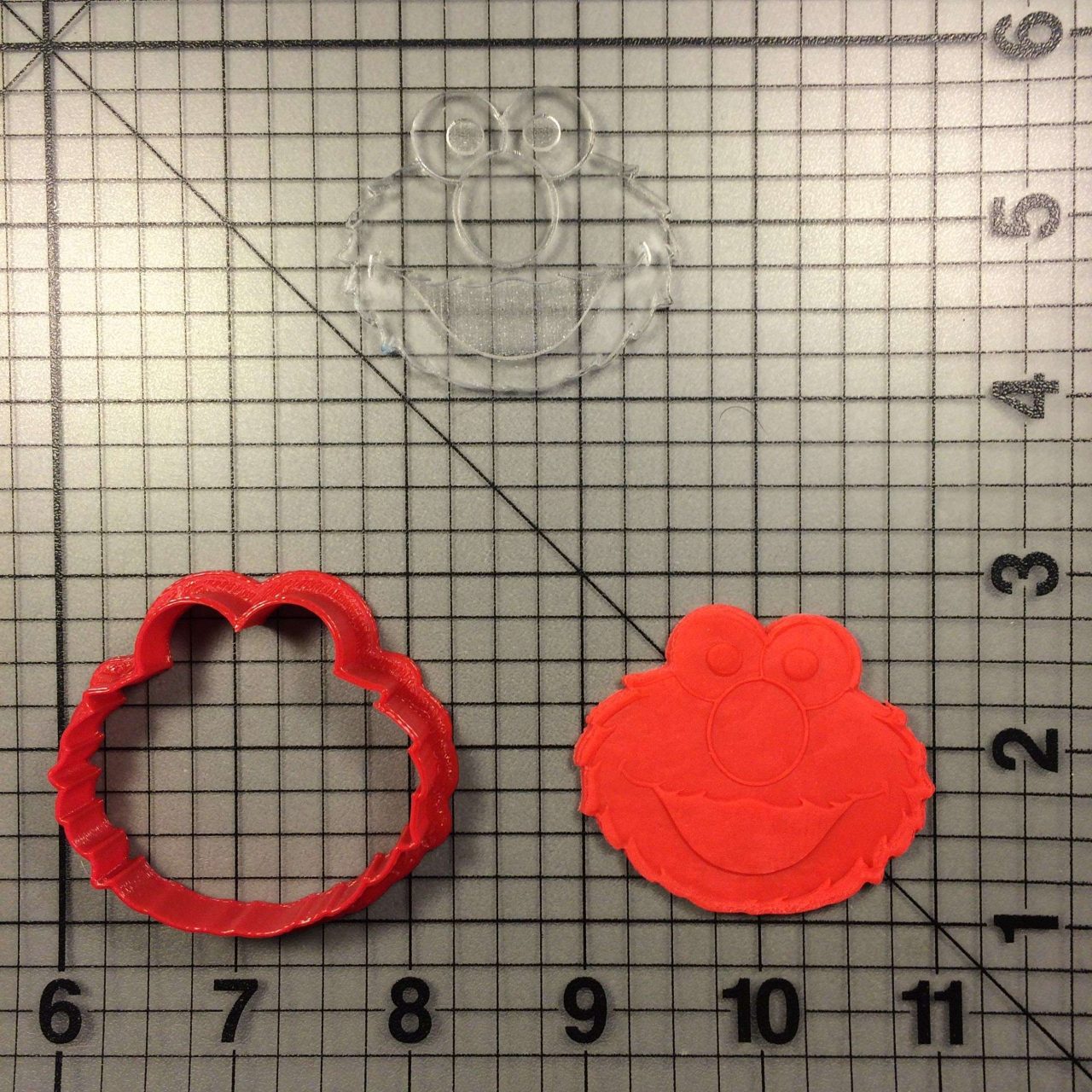 Elmo 100 Cookie Cutter and Stamp (imprinted 1)