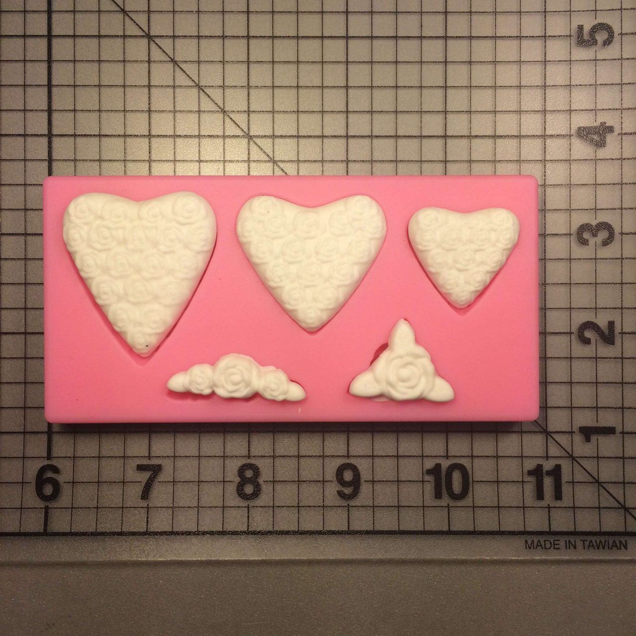 Hearts and Roses 262 Silicone Mold (1)