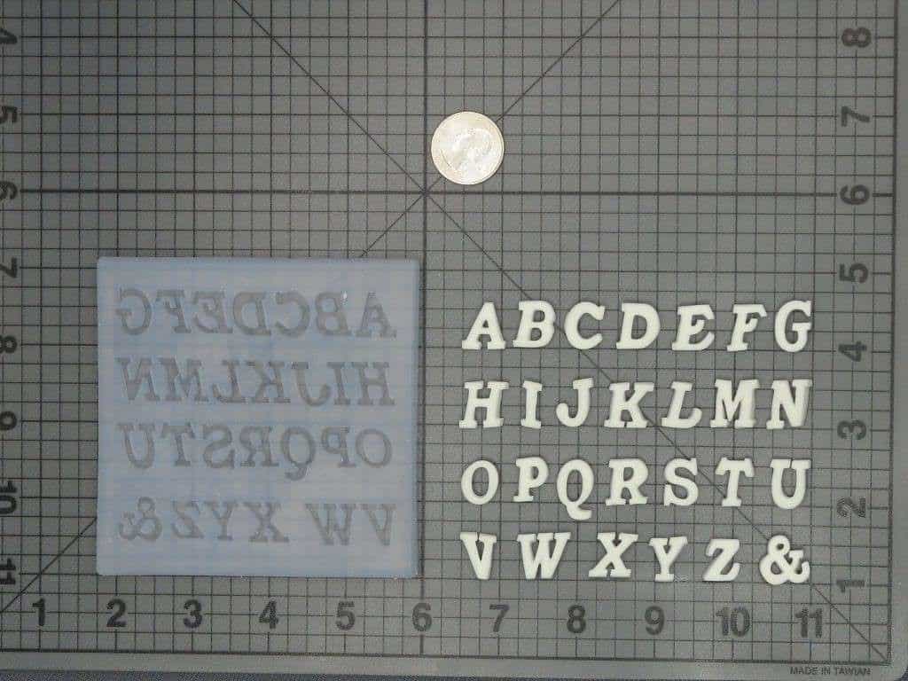 Numbers and Letters 745-005 Silicone Molds (Uppercase Front)