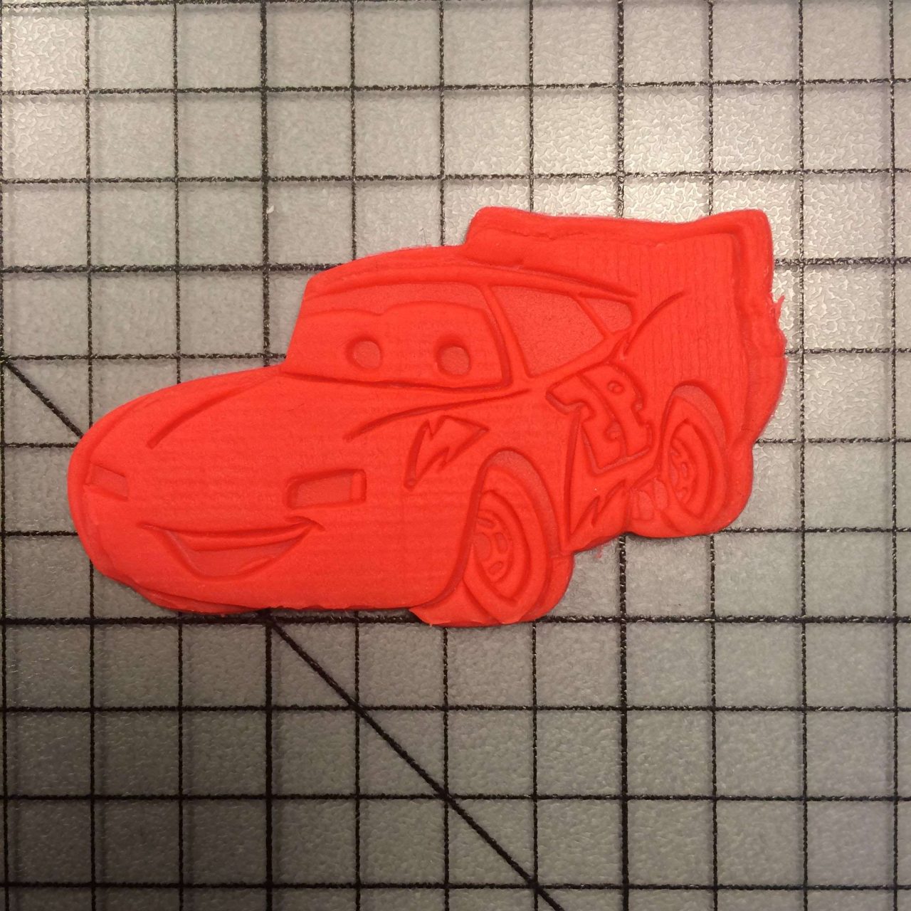 McQueen 100 Cookie Cutter and Stamp (embossed 1)