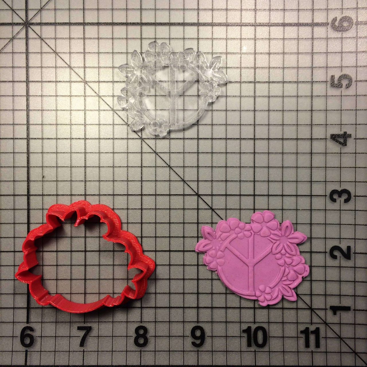 Peace 100 Cookie Cutter and Stamp (embossed 1)