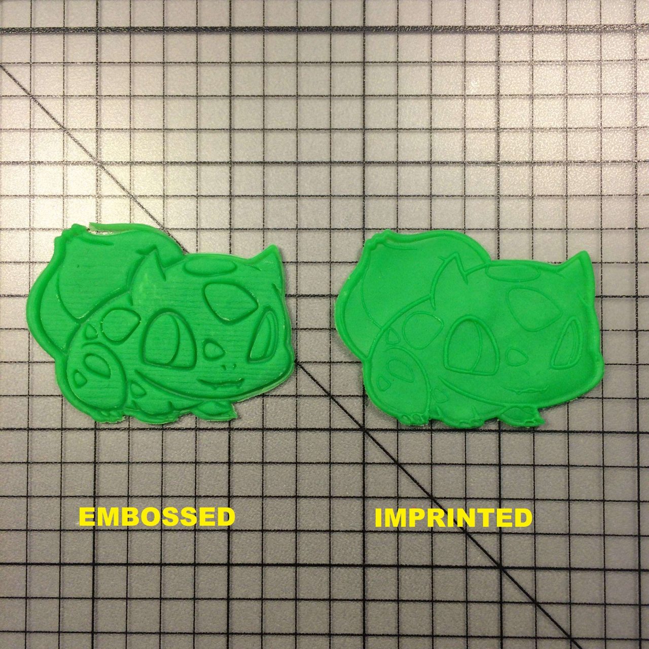 Bulbasaur 100 Cookie Cutter and Stamp written
