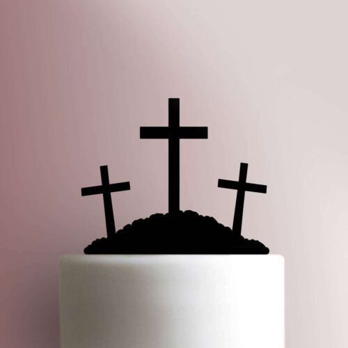 Easter - Crosses on Calvary 225-B415 Cake Topper