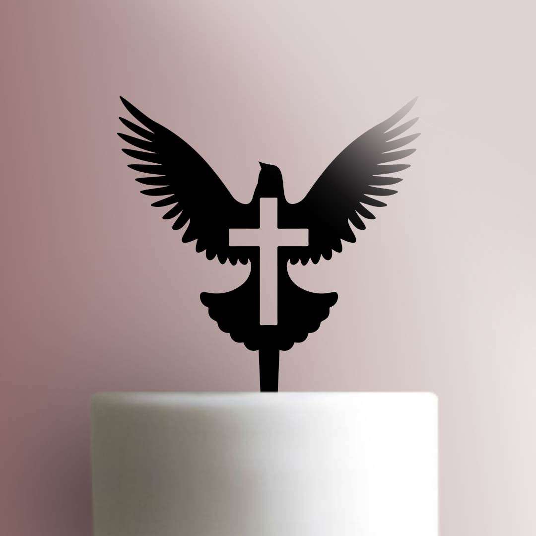 Dove with Cross 225-B419 Cake Topper