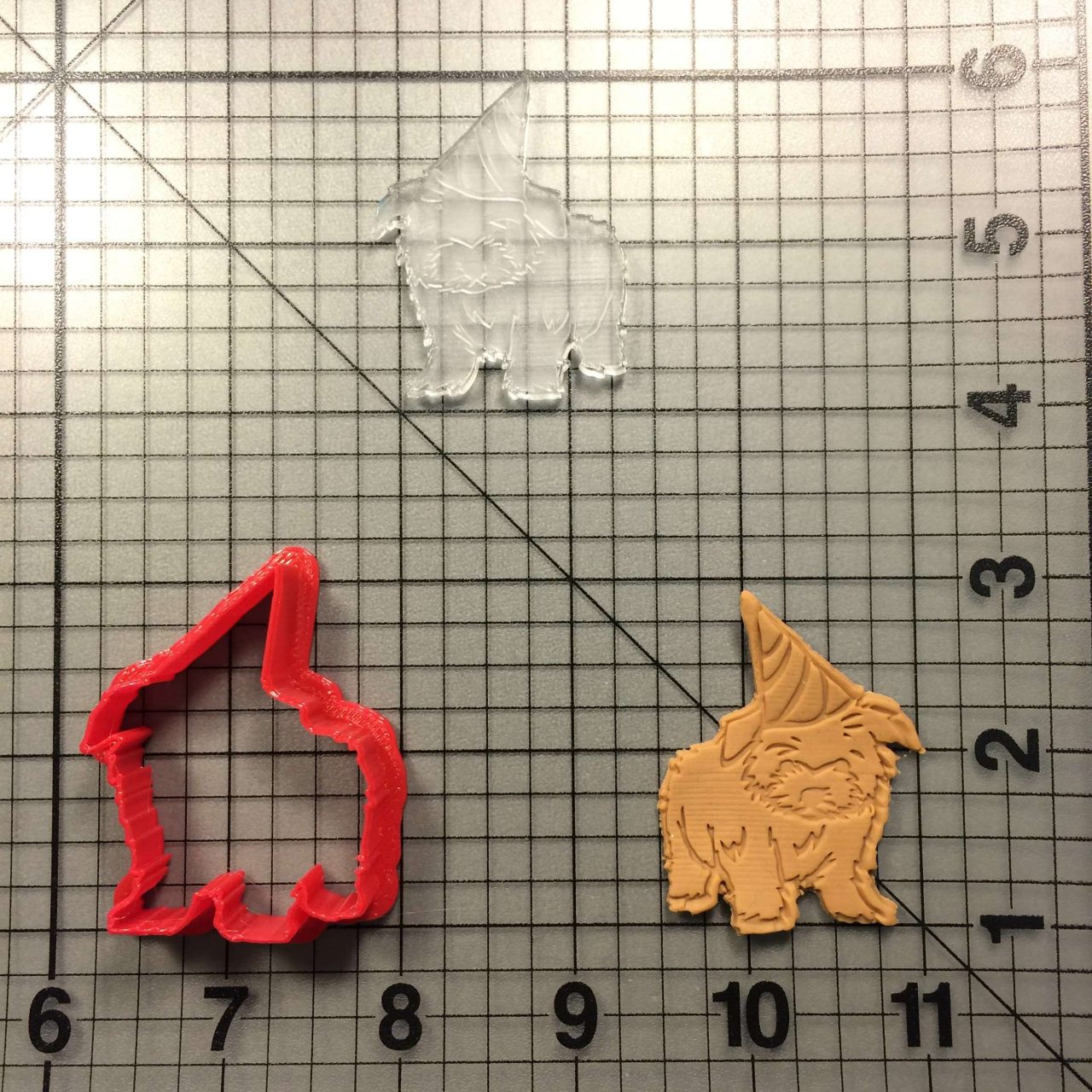 Happy Birthday Puppy 100 Cookie Cutter and Stamp (embossed 1)