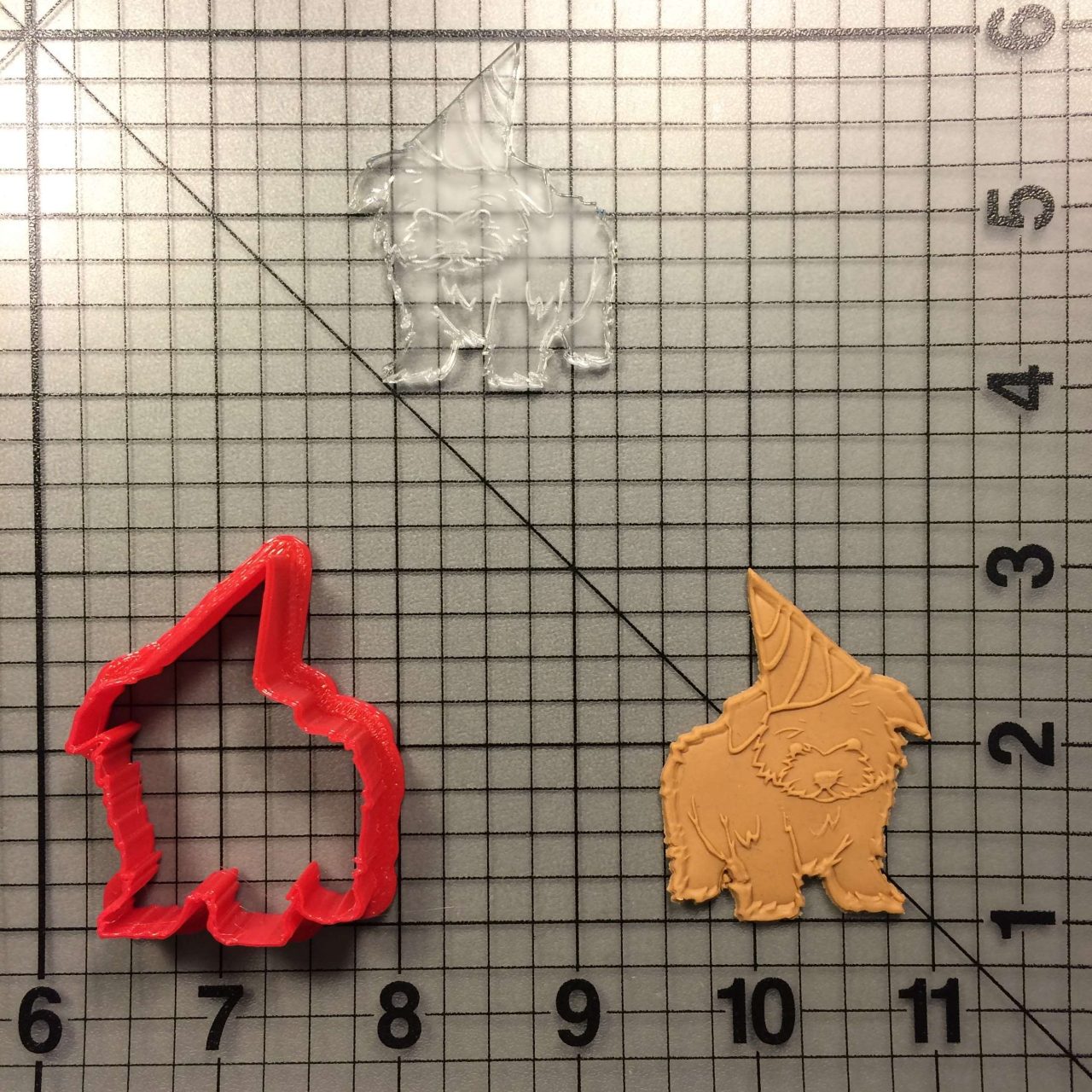 Happy Birthday Puppy 100 Cookie Cutter and Stamp (imprinted 1)