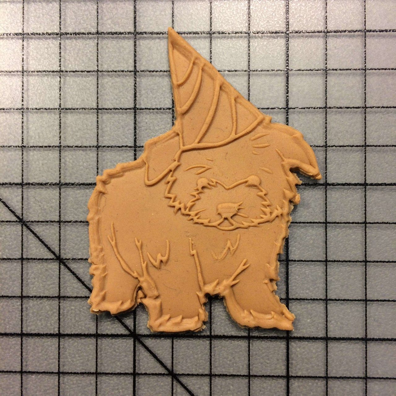 Happy Birthday Puppy 100 Cookie Cutter and Stamp (imprinted 2)