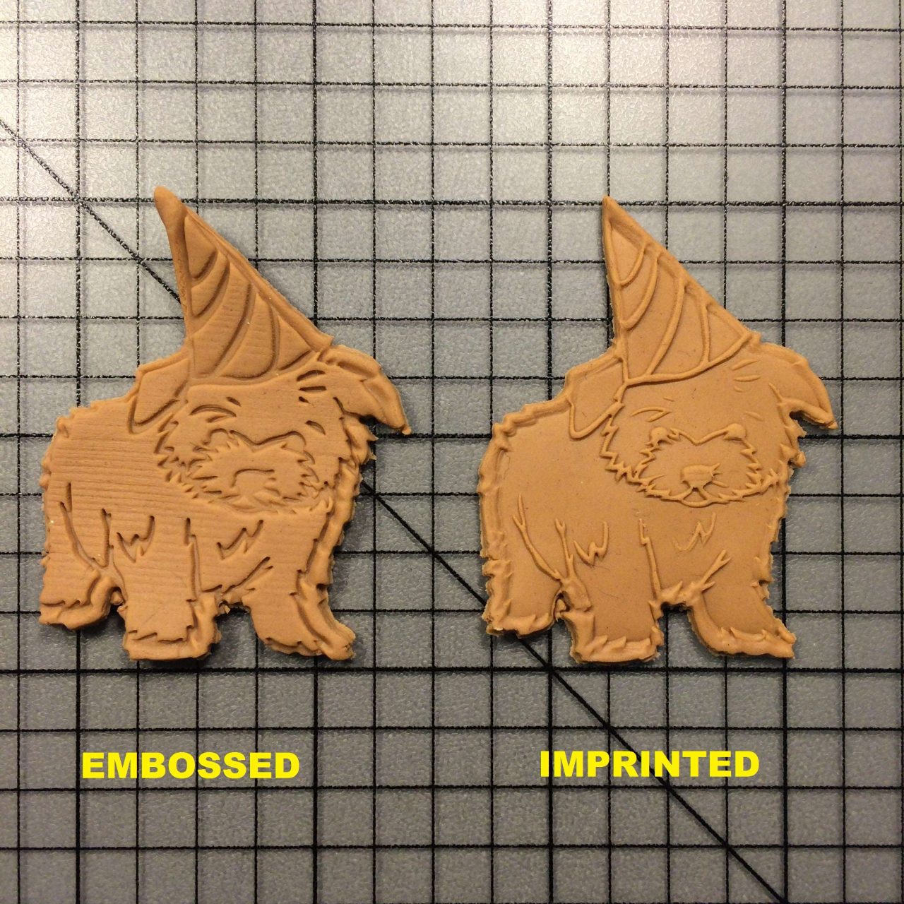 Happy Birthday Puppy 100 Cookie Cutter and Stamp written