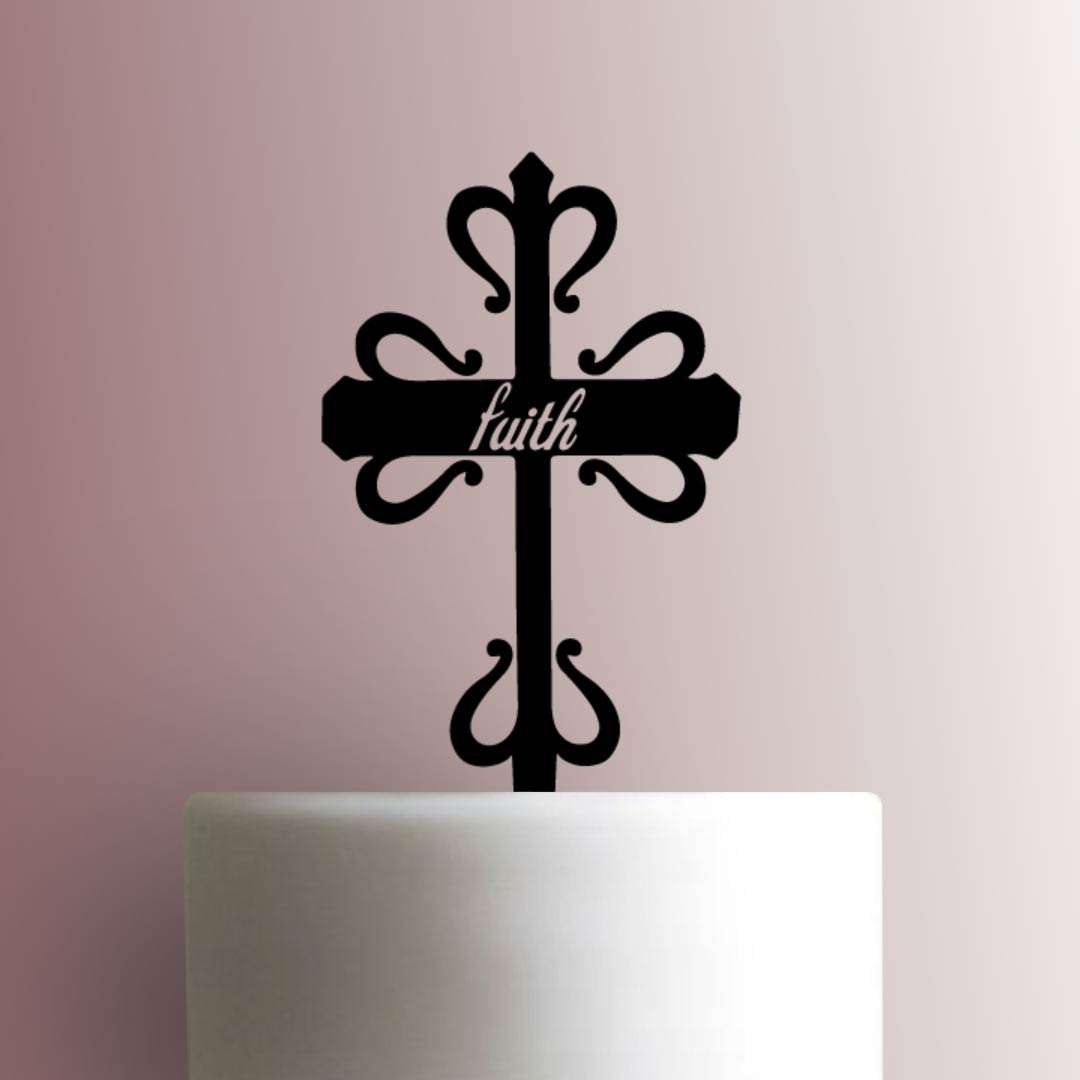 Faith Cross 225-A032 Cake Topper