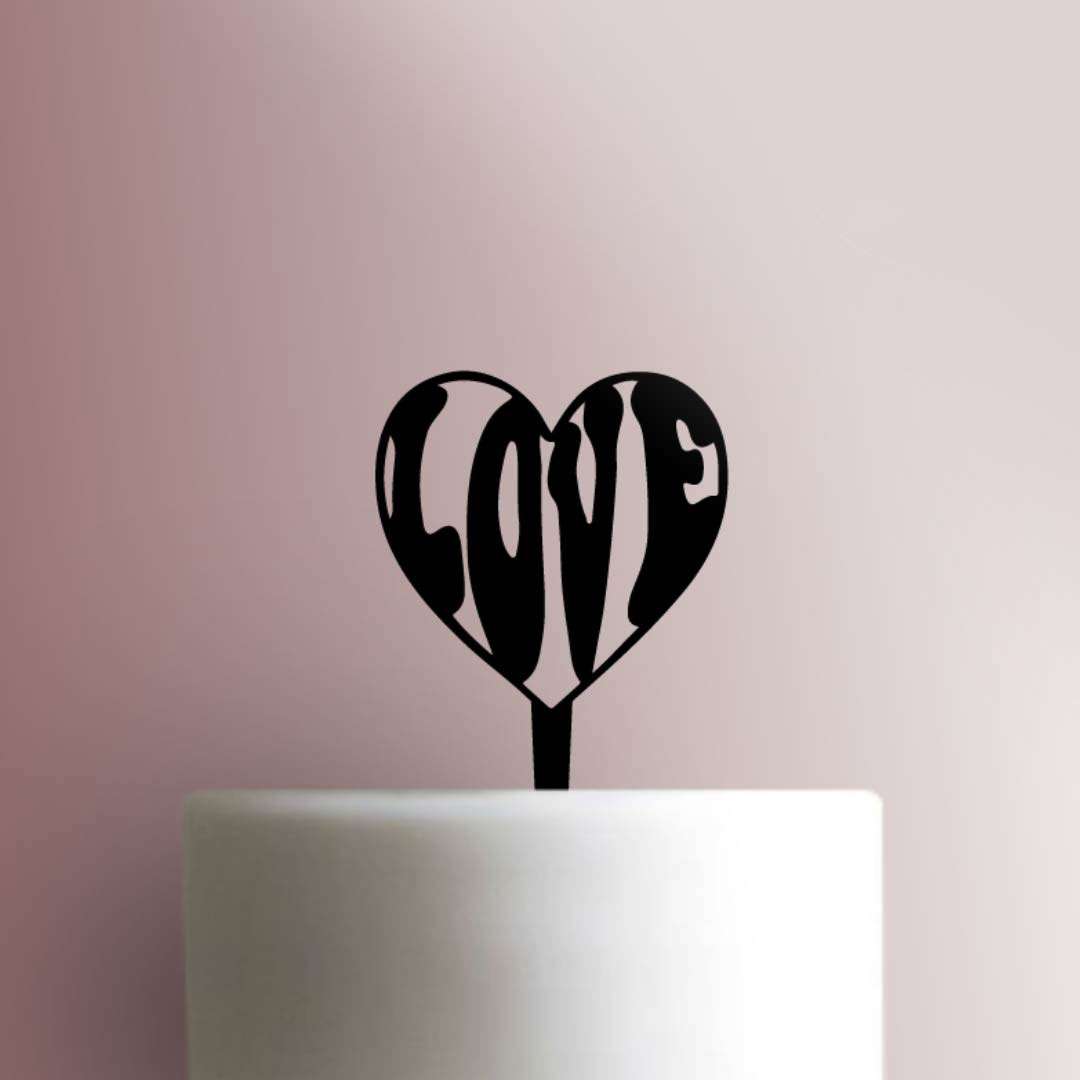 Love Heart Cake Topper 100
