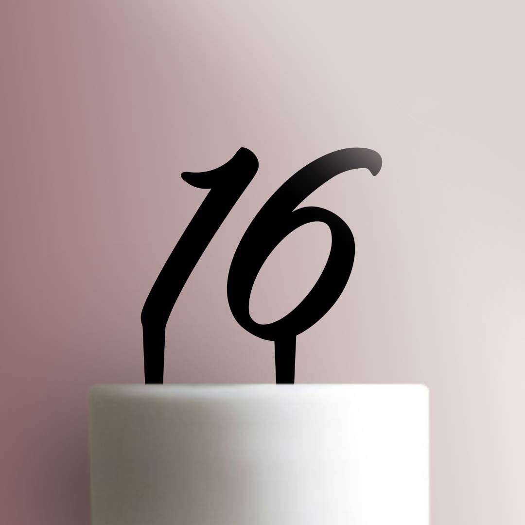 Sixteen Cake Topper 100