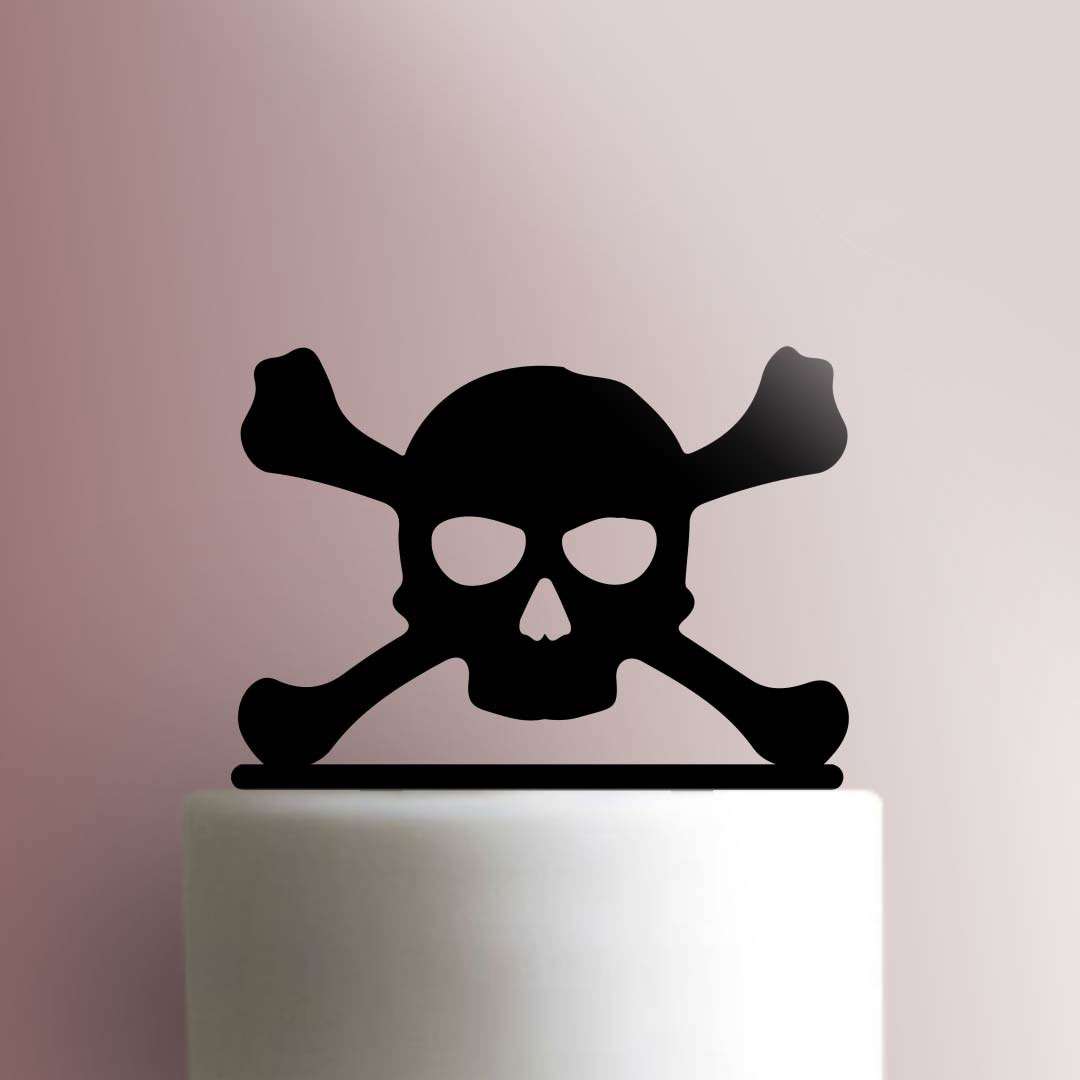 Skull and Crossbones Cake Topper 100