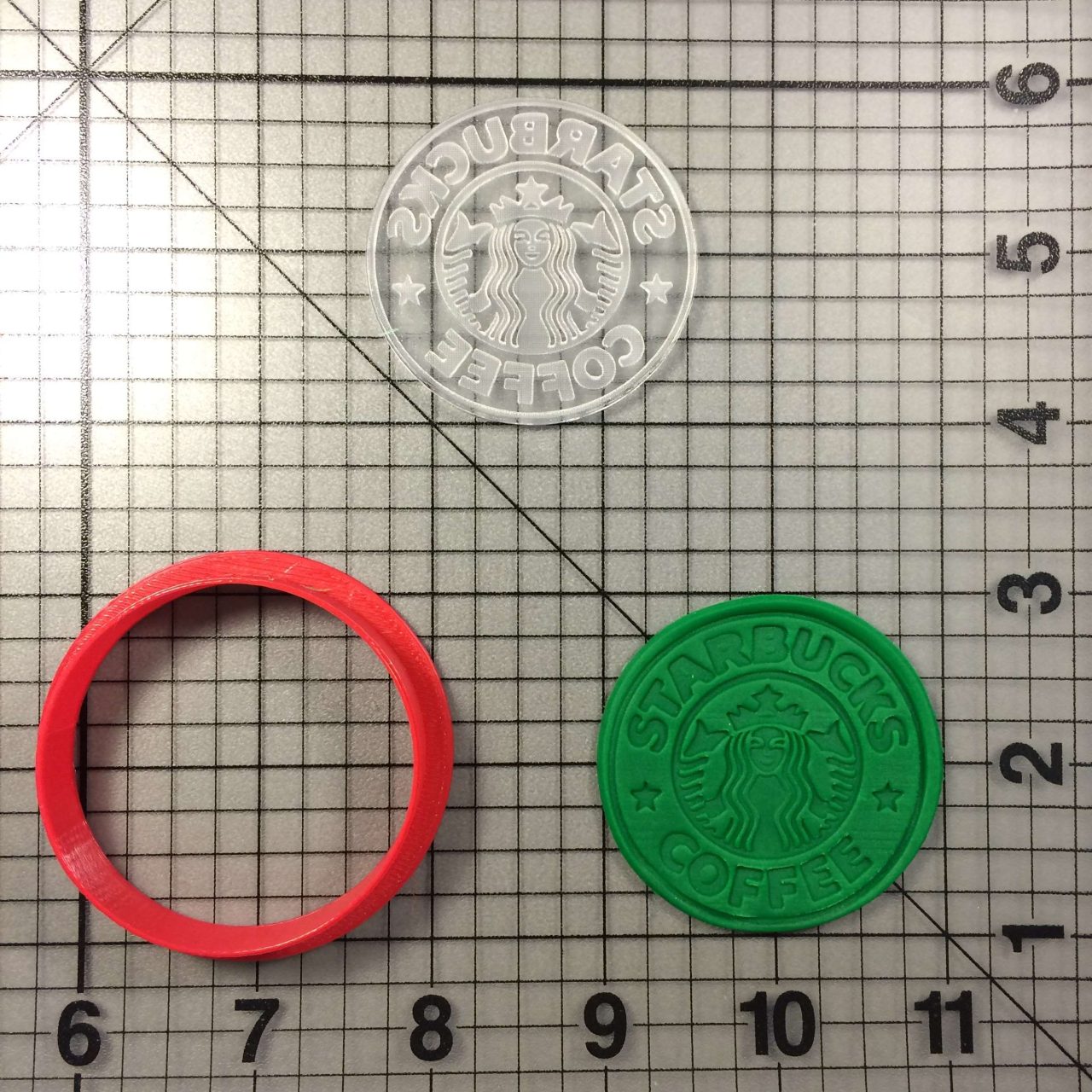 Starbucks Logo 100 Cookie Cutter and Stamp (imprinted 1)
