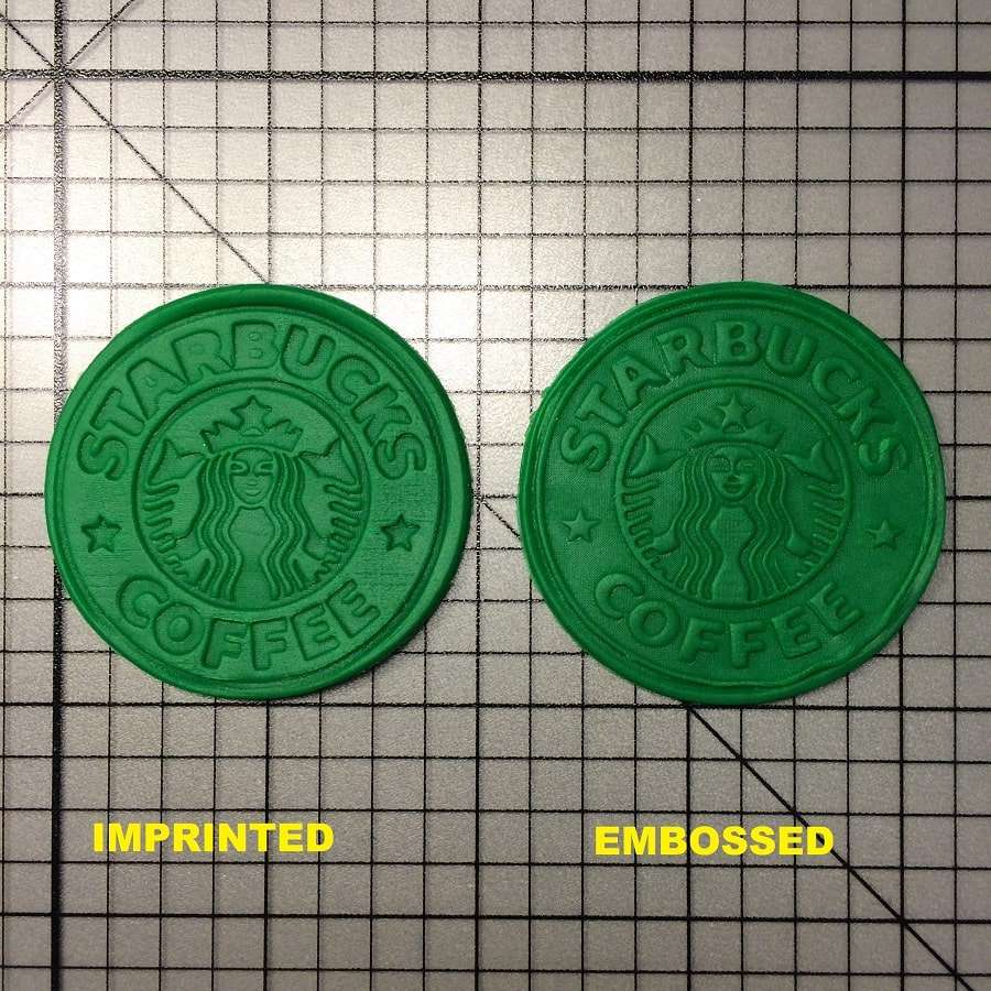 Starbucks Logo 100 Cookie Cutter and Stamp (embossed 1)