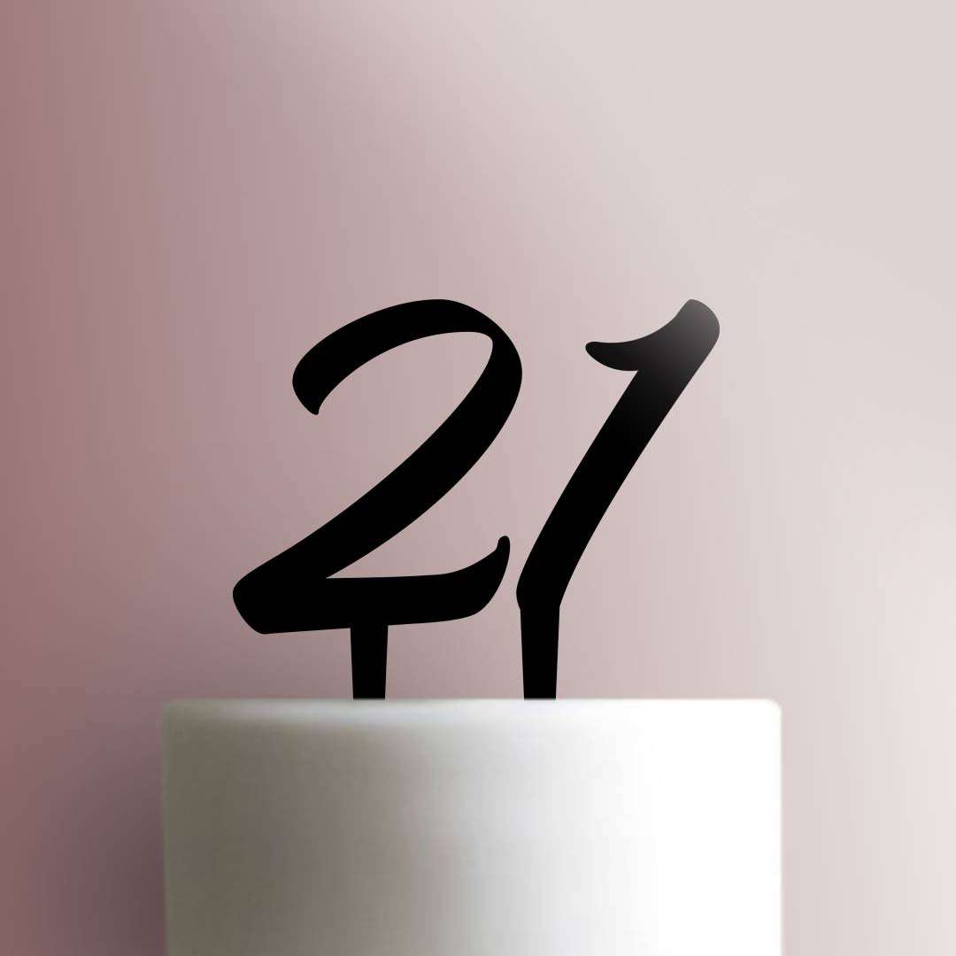Twenty One Cake Topper 100