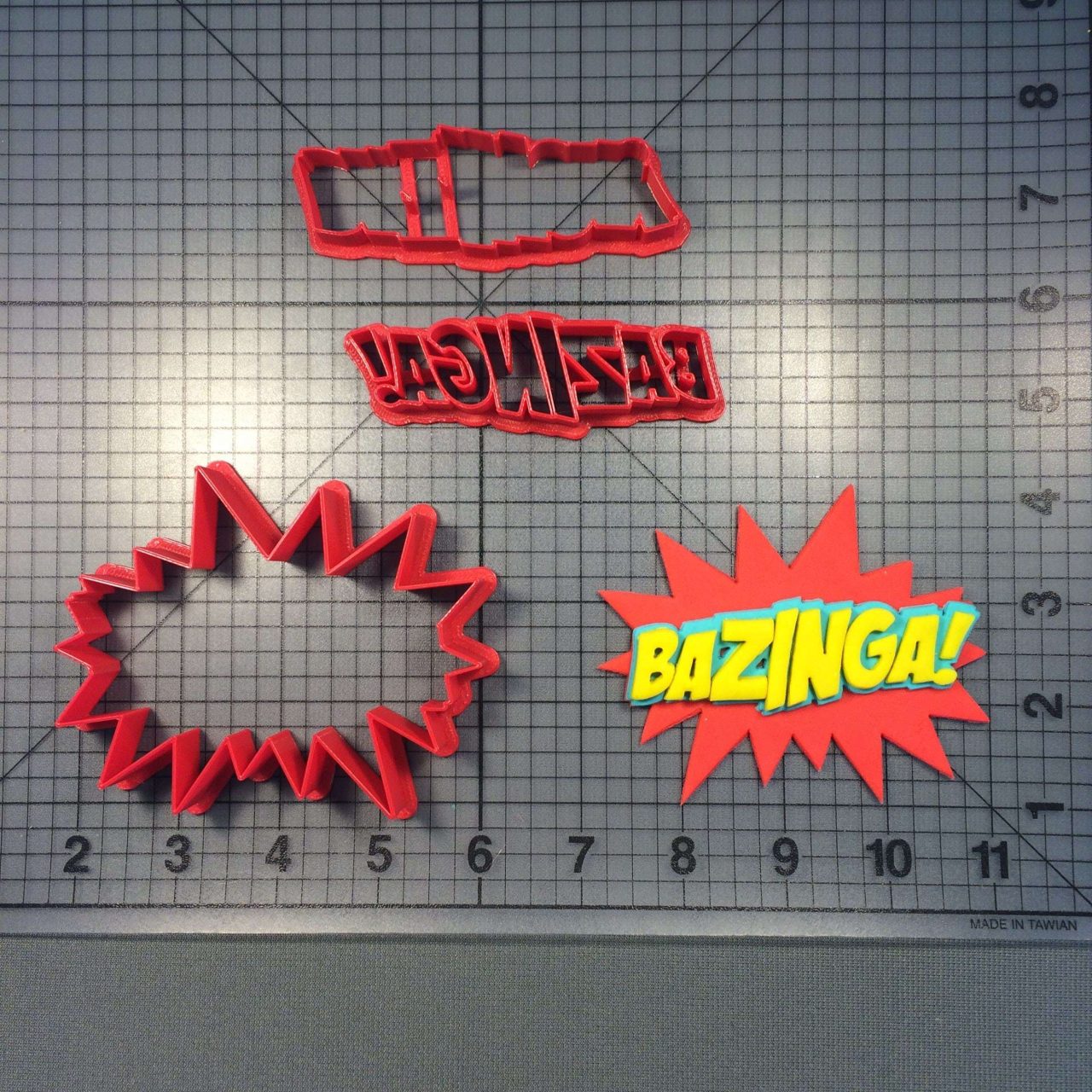 Bazinga Sign Cookie Cutter Set