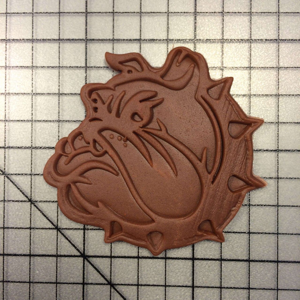 Bulldog 100 Cookie Cutter and Stamp (embossed 1)