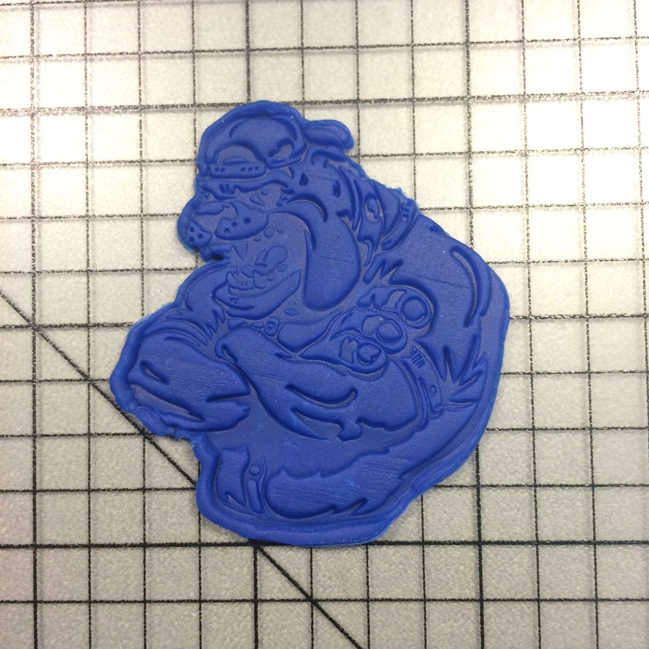 Bulldog 102 Cookie Cutter and Stamp (embossed 1)