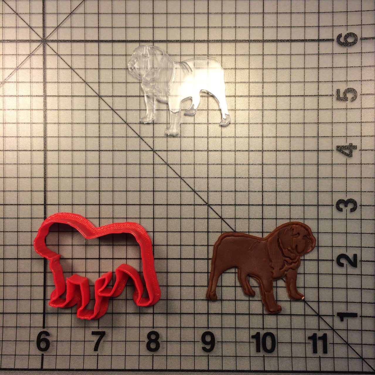 Bulldog 103 Cookie Cutter and Acrylic Stamp - Image 3