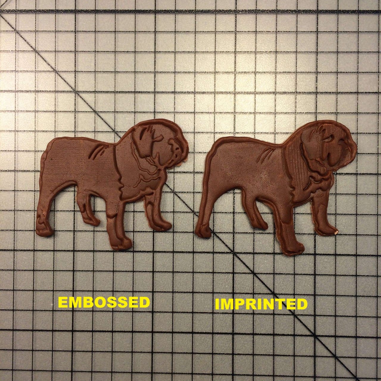 Bulldog 103 Cookie Cutter and Stamp written