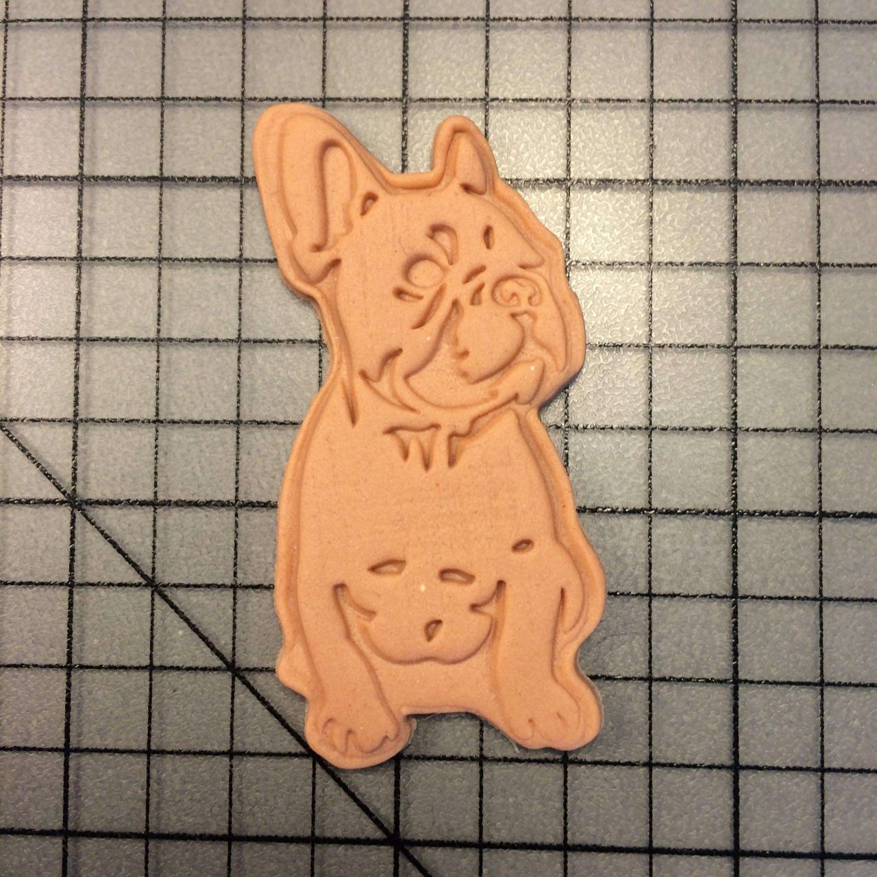 French Bulldog 100 Cookie Cutter and Stamp (embossed 1)