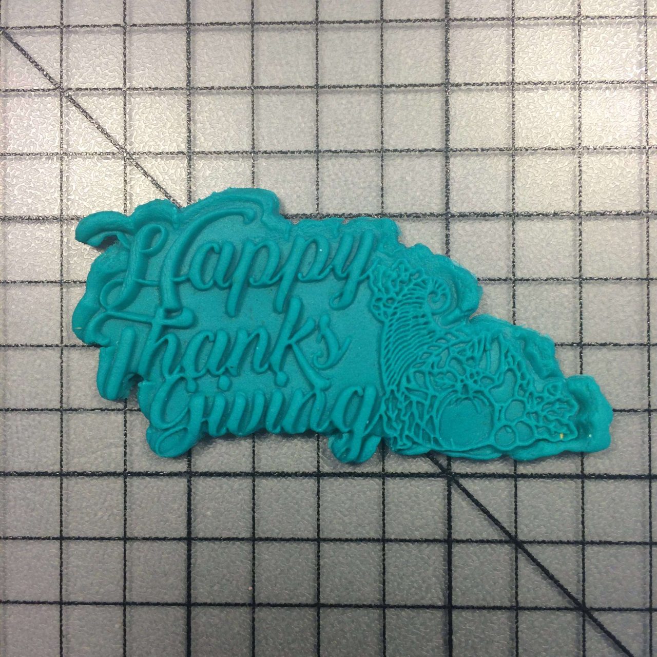 Happy Thanksgiving 100 Cookie Cutter and Stamp (embossed 1)