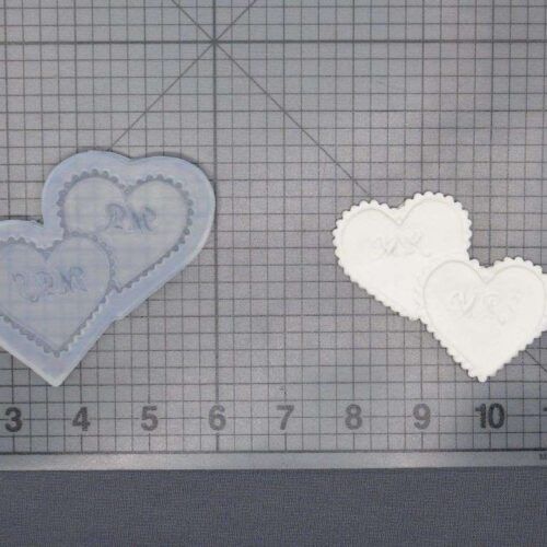 Mr. and Mrs. Heart 745-032 Silicone Mold