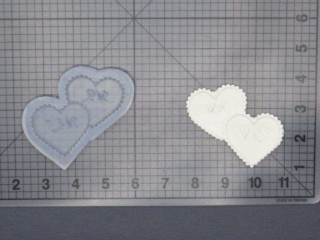 Mr. and Mrs. Heart 745-032 Silicone Mold