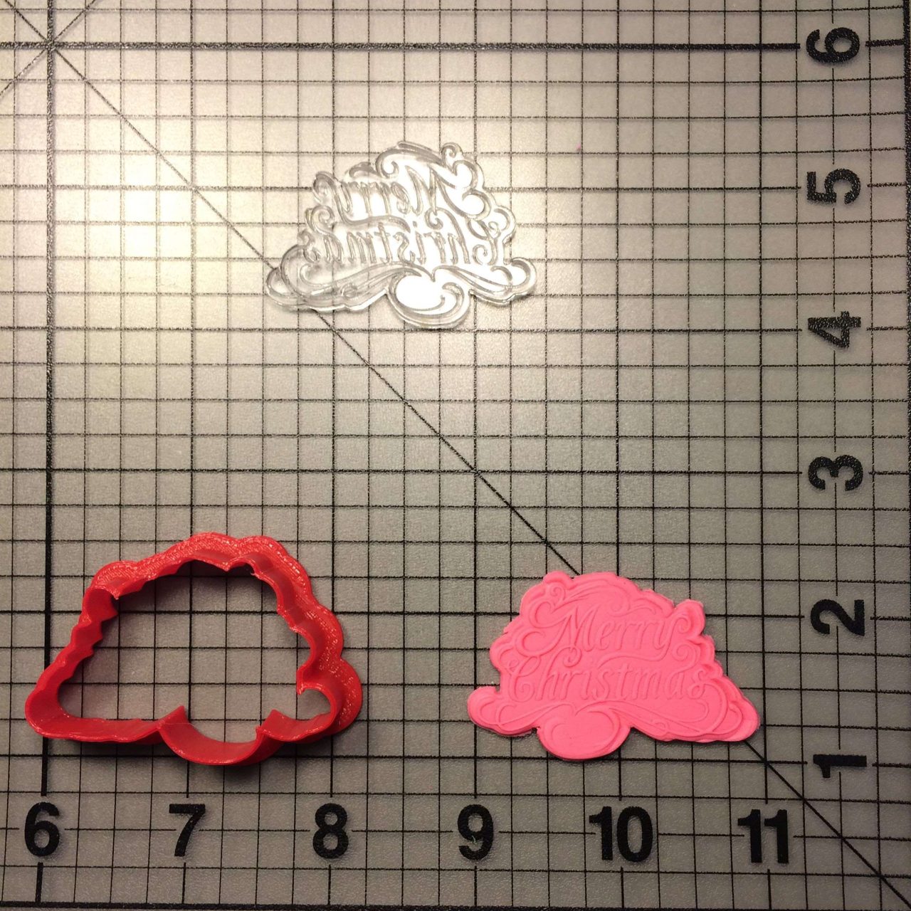 Merry Christmas 100 Cookie Cutter and Stamp (imprinted 1)