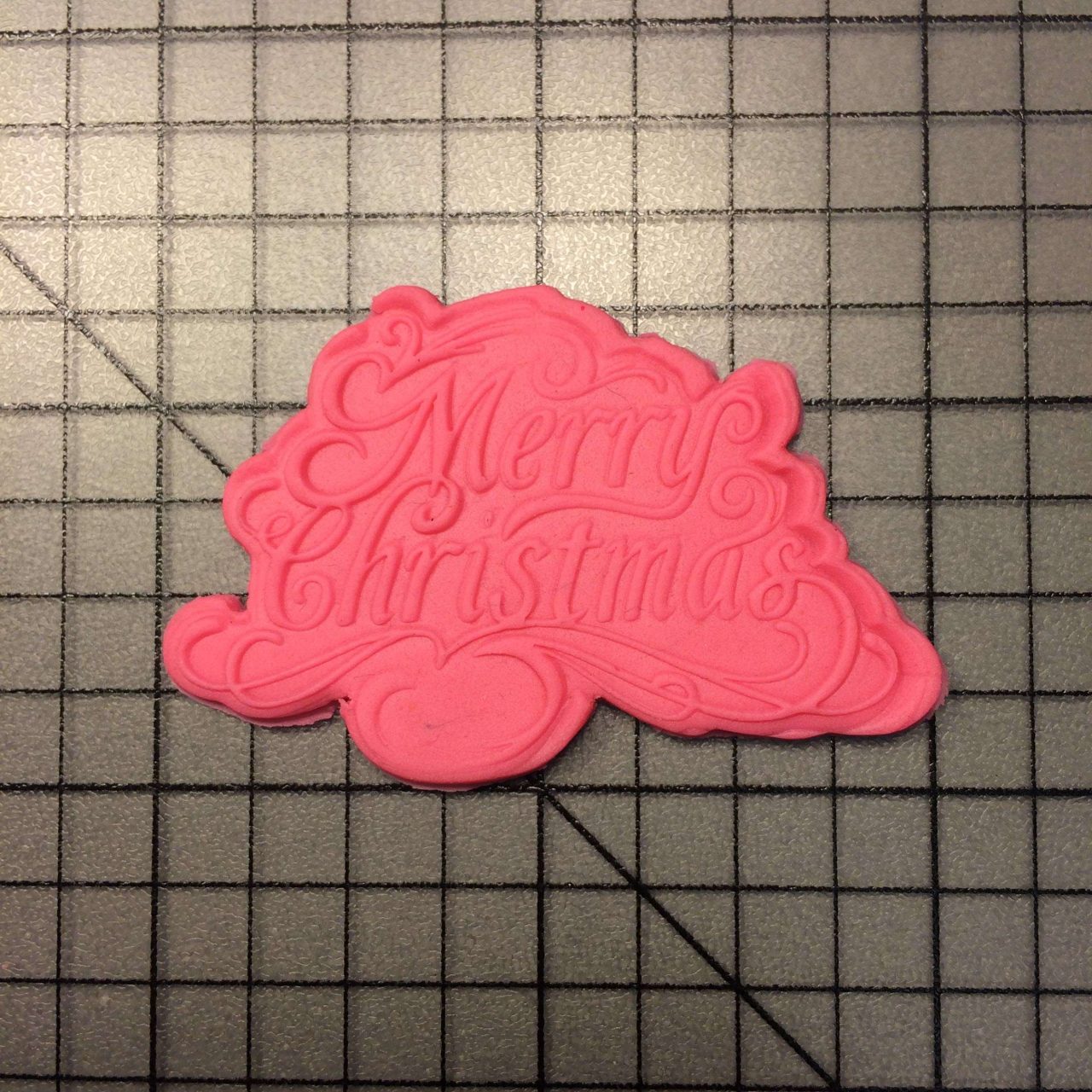 Merry Christmas 100 Cookie Cutter and Stamp (imprinted 2)