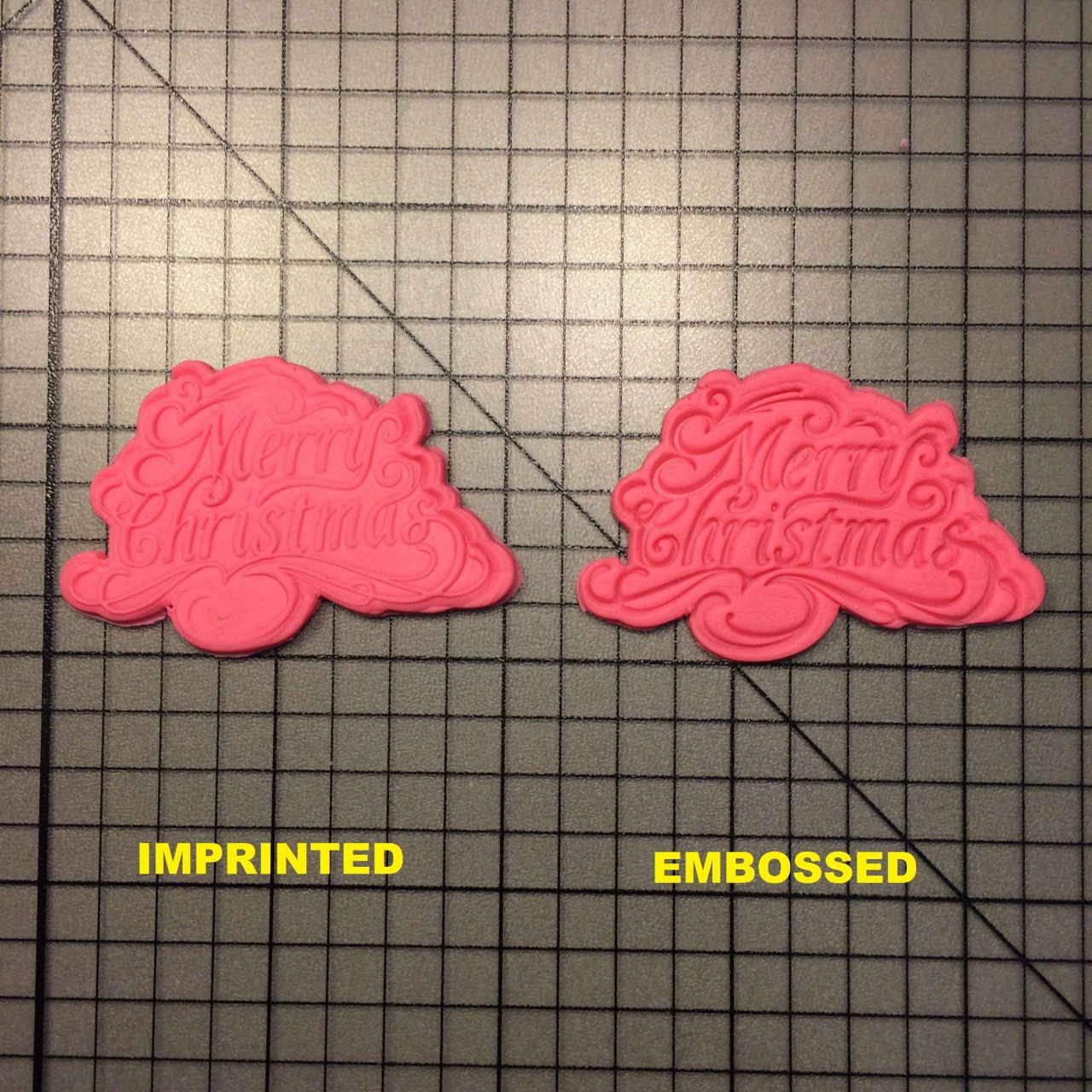 Merry Christmas 100 Cookie Cutter and Stamp written