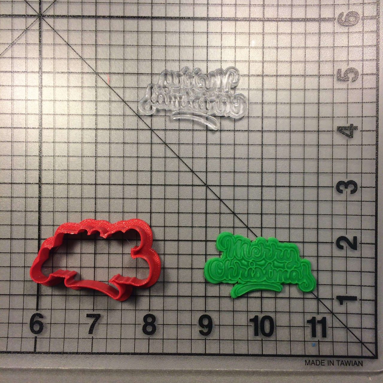 Merry Christmas 103 Cookie Cutter and Stamp (imprinted 1)