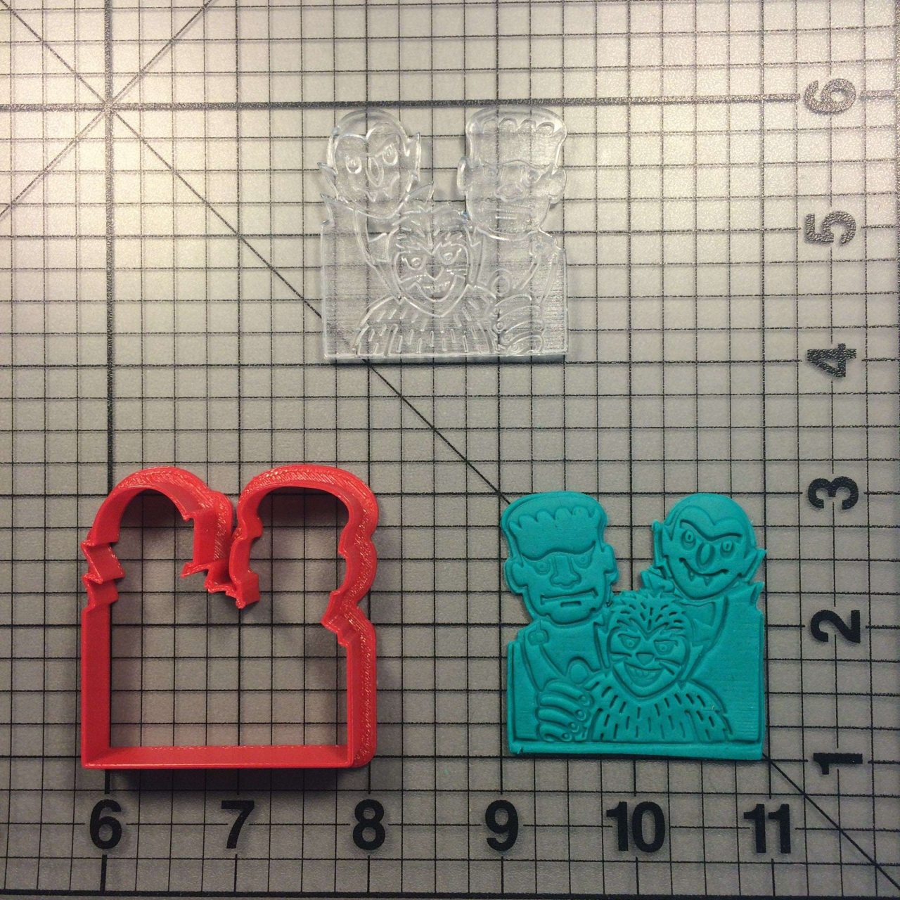 Monster Friends 100 Cookie Cutter and Stamp (embossed 1)