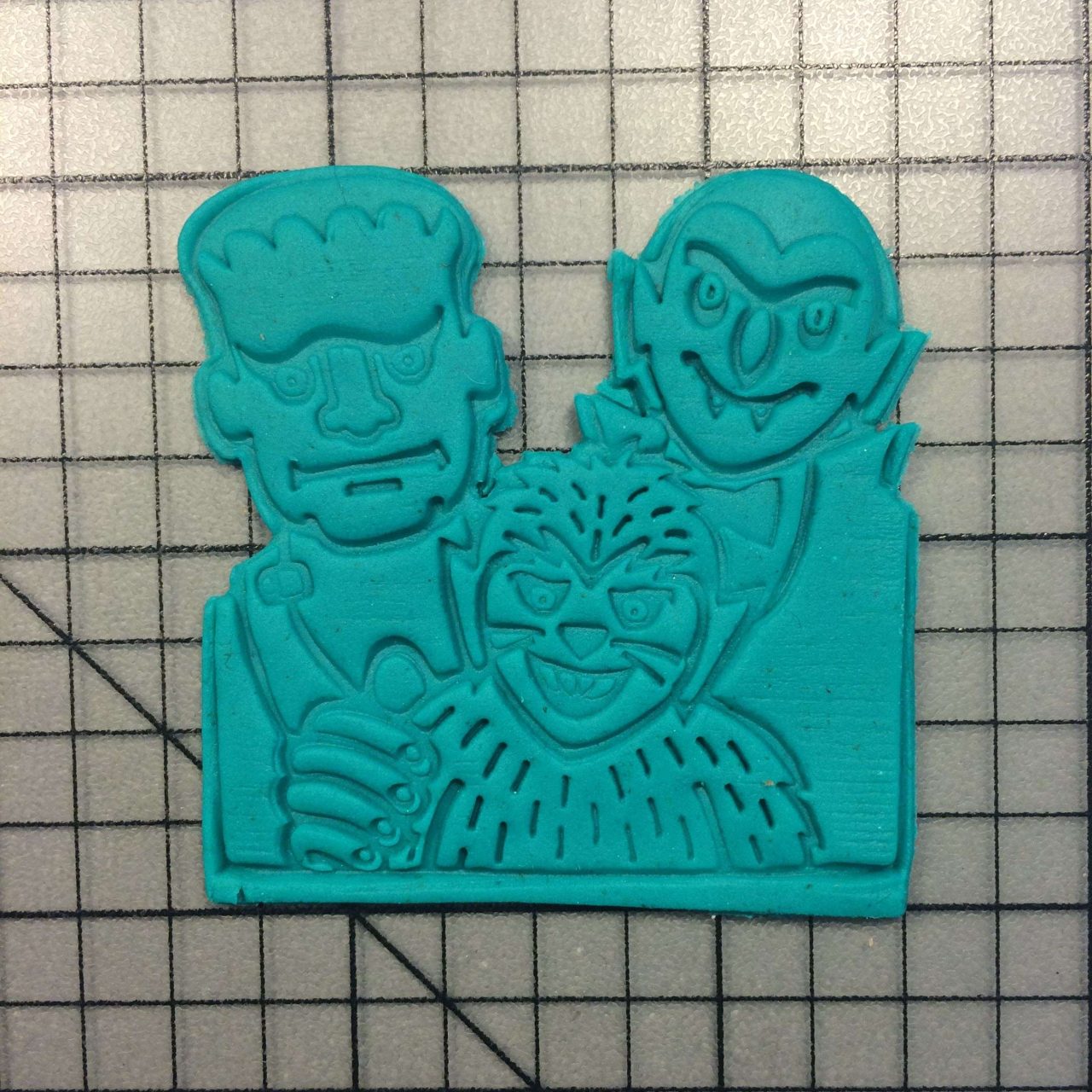 Monster Friends 100 Cookie Cutter and Stamp (embossed 1)