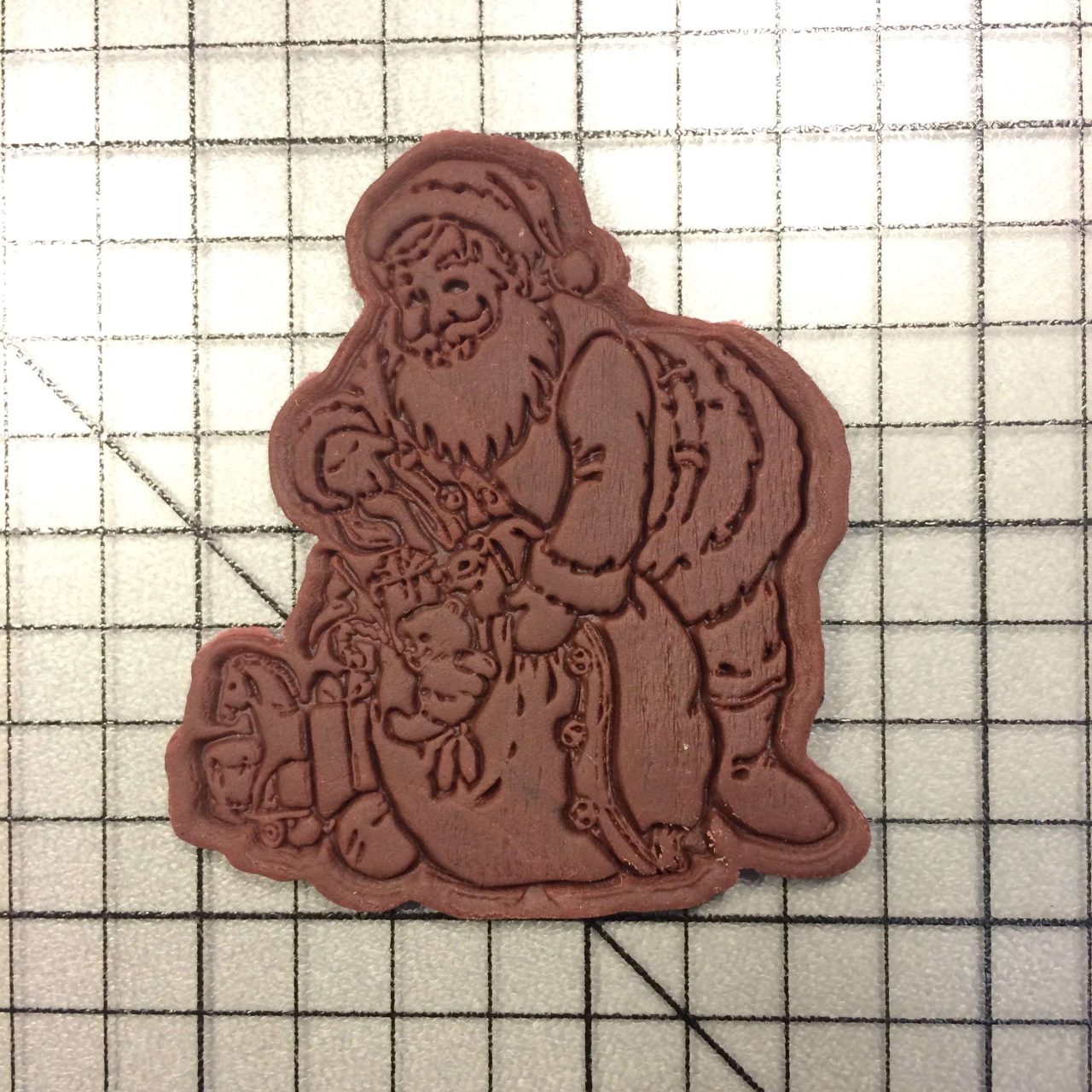 Santa 102 Cookie Cutter and Stamp (embossed 1)