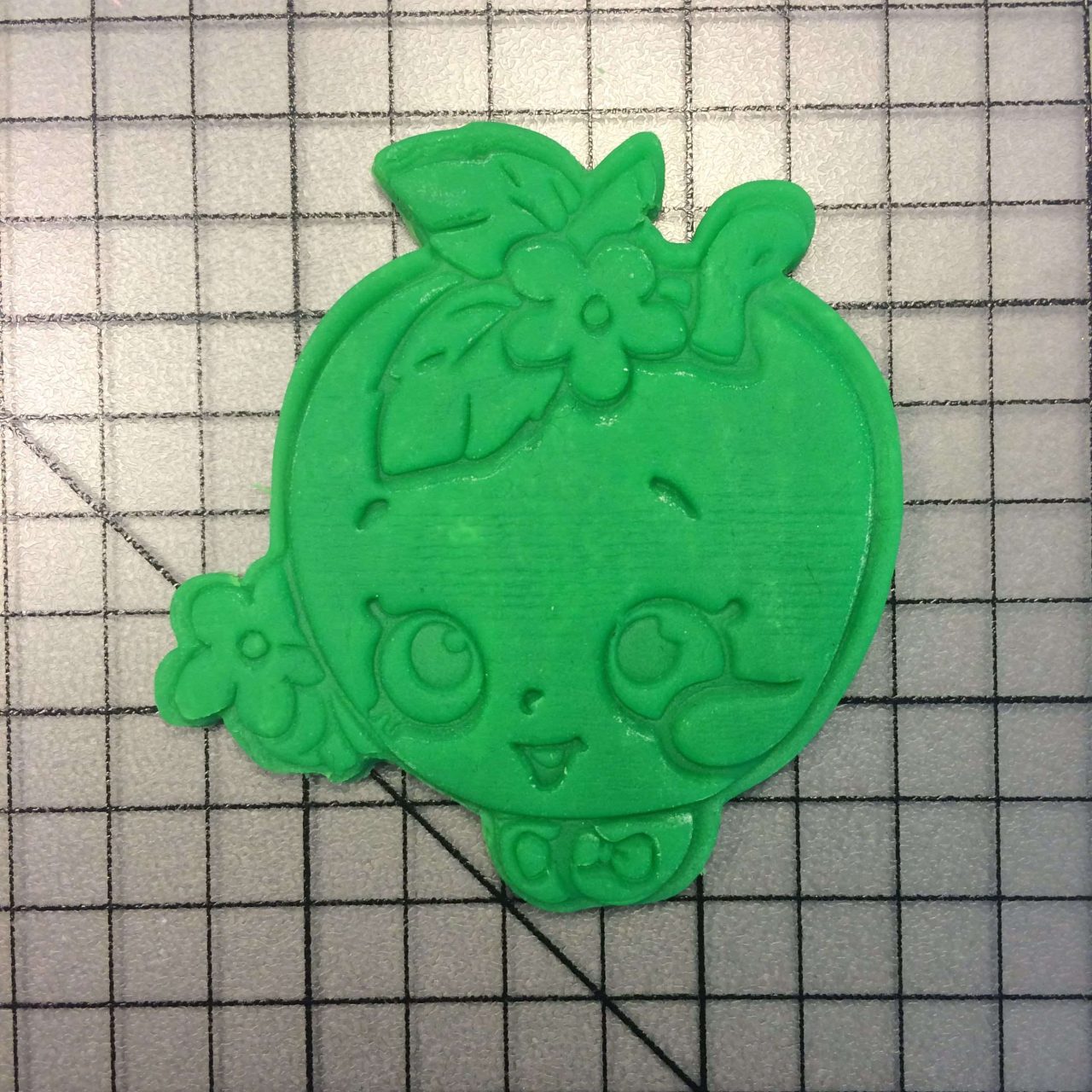 Shopkins- Apple Blossom 100 Cookie Cutter and Stamp (embossed 1)