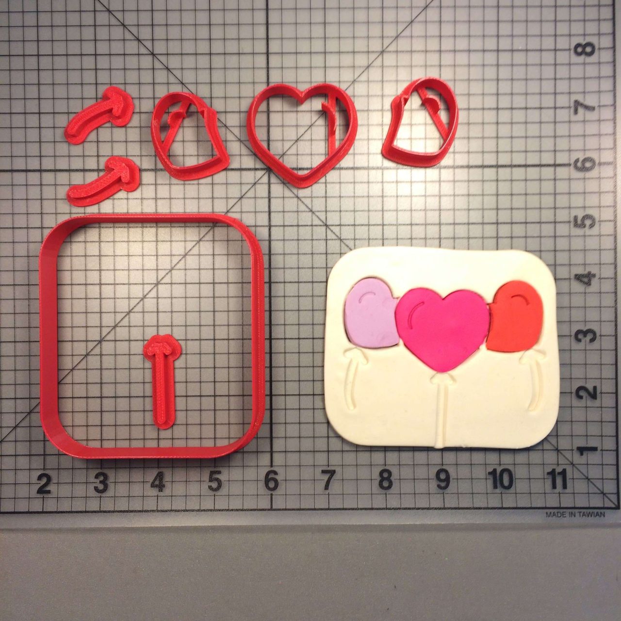 Heart Balloons 100 Cookie Cutter Set