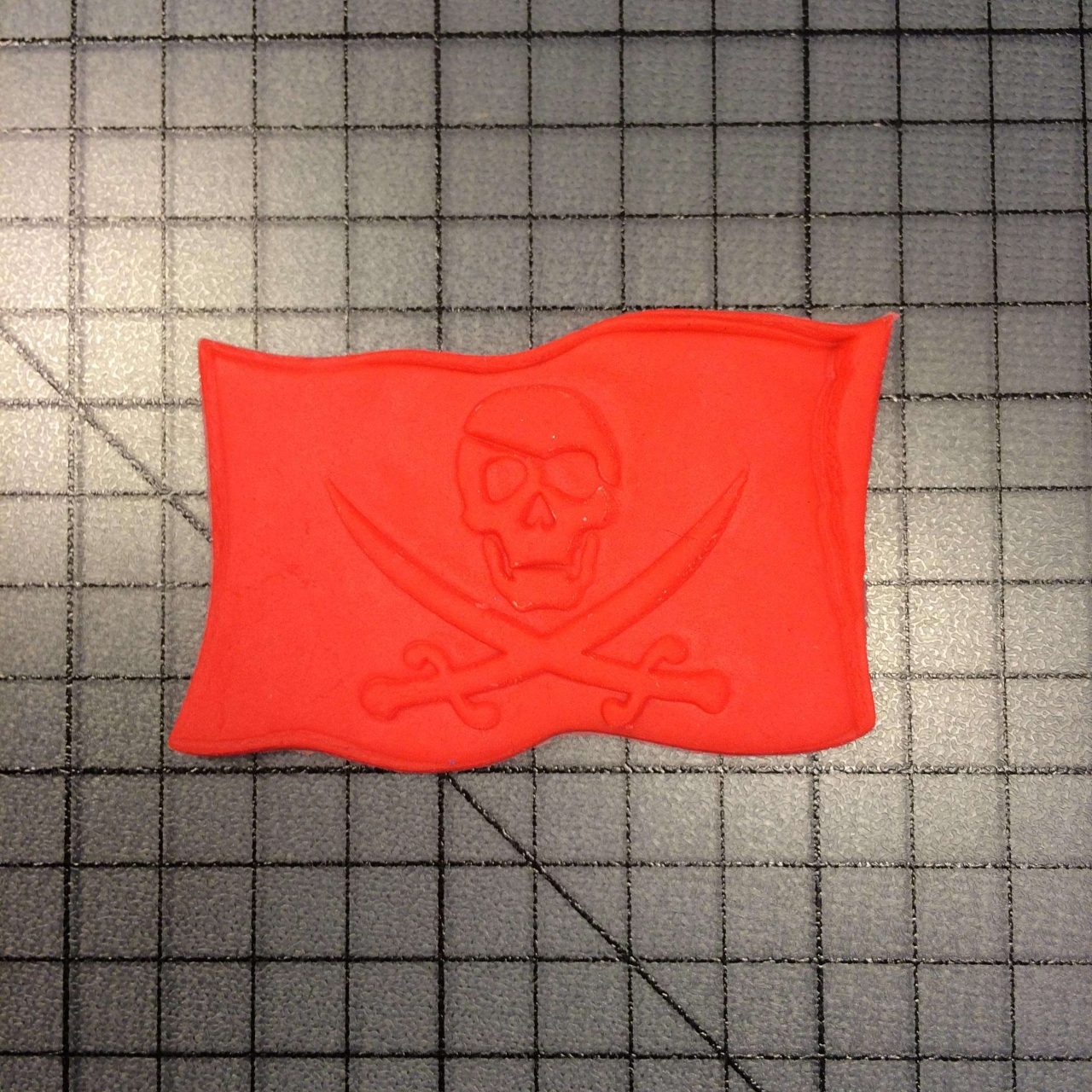 Pirate Flag 100 Cookie Cutter and Stamp embossed 1