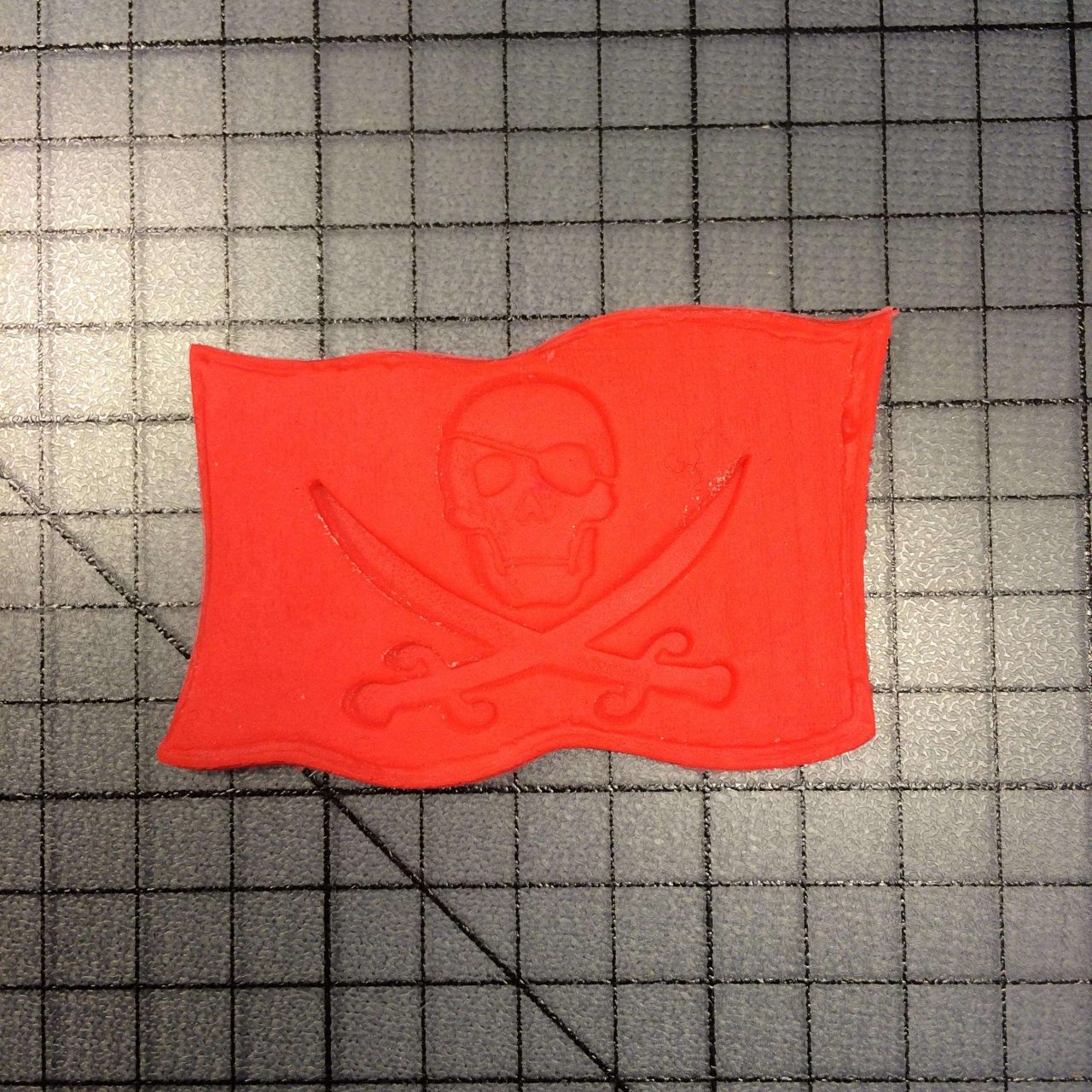 Pirate Flag 100 Cookie Cutter and Stamp imprinted 2