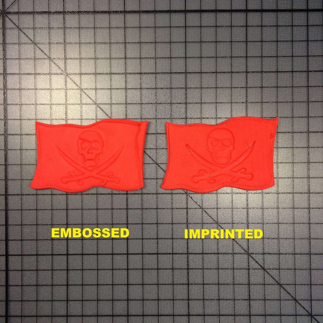 Pirate Flag 100 Cookie Cutter and Stamp written