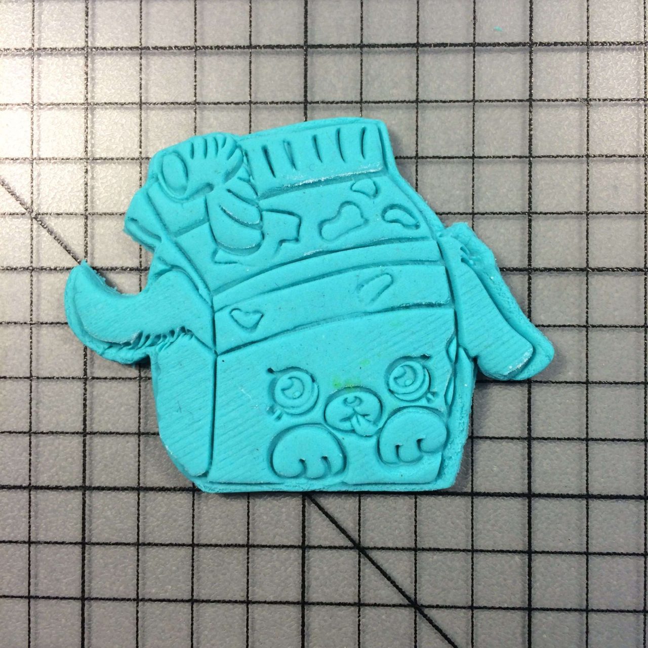 Shopkins- Milk Bud 100 Cookie Cutter and Stamp embossed 1