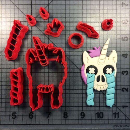 Unicorn Skull Cookie Cutter Set