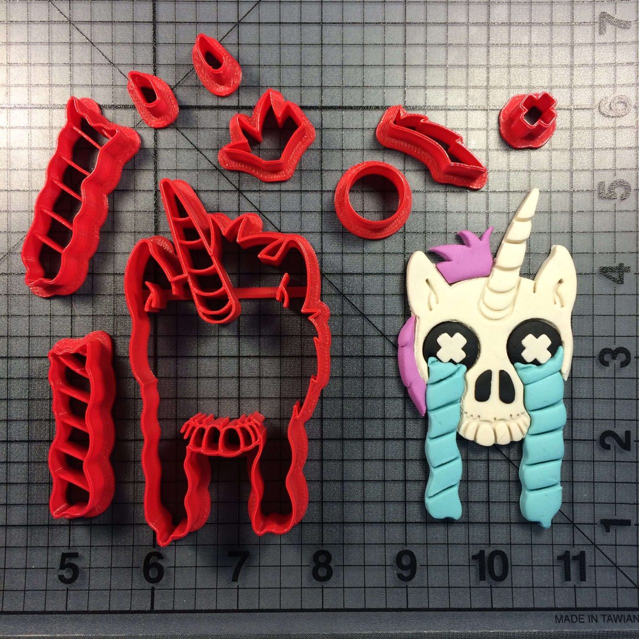 Unicorn Skull Cookie Cutter Set