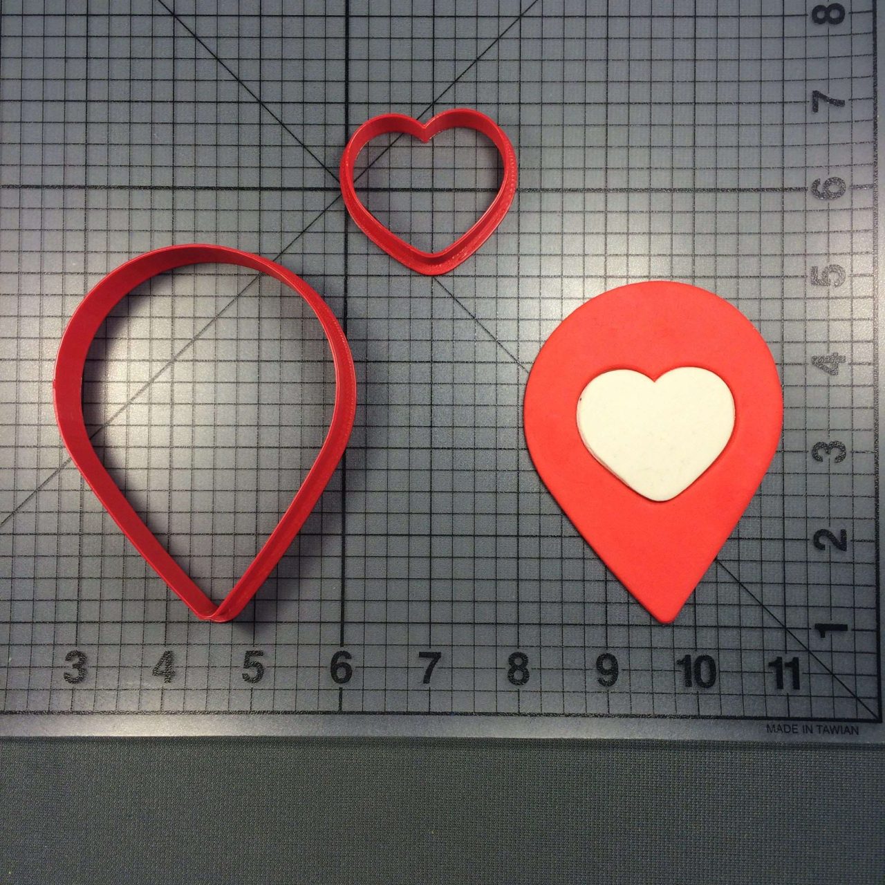 Wedding Map Pin 100 Cookie Cutter Set