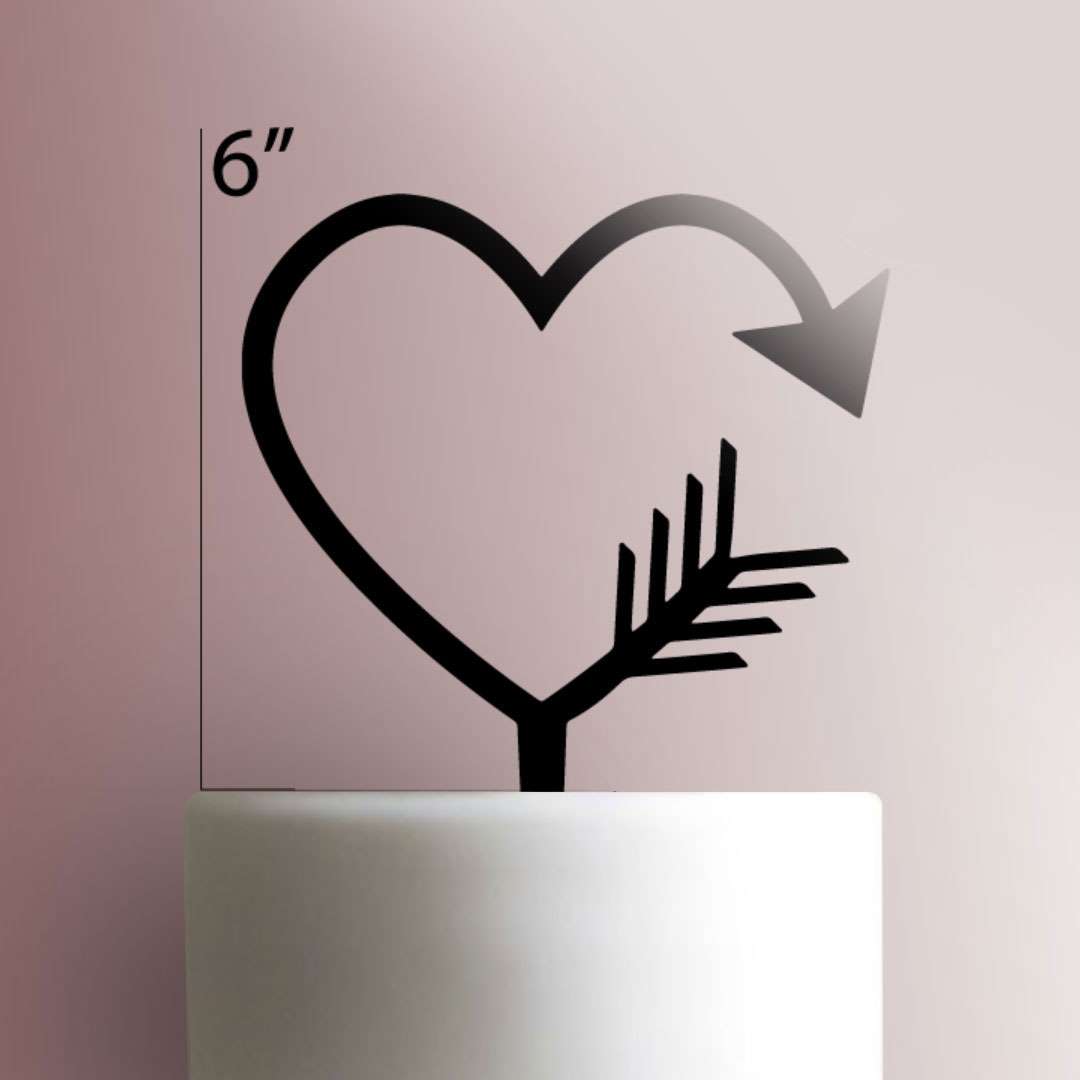 Arrow Heart Cake Topper 101