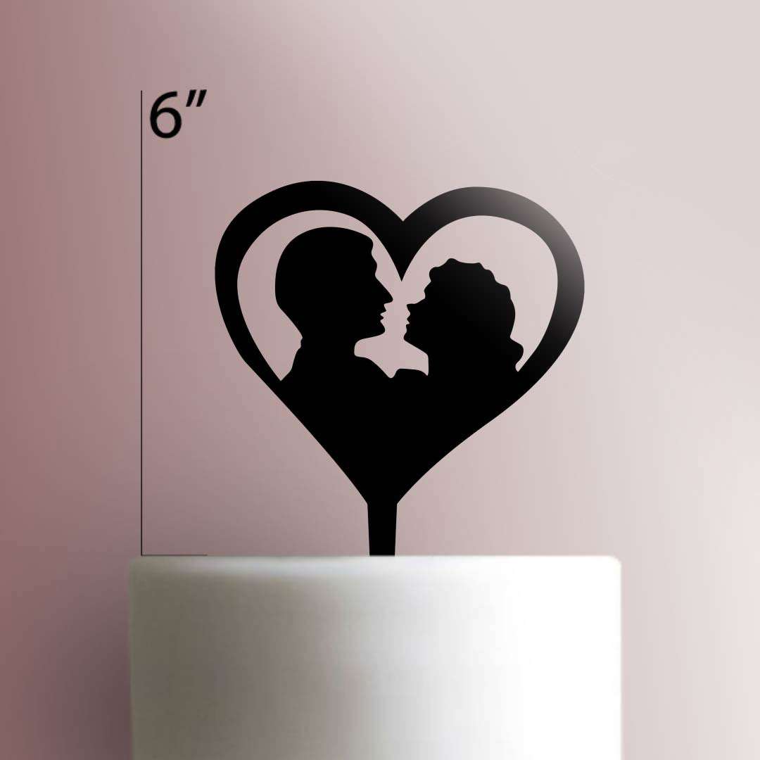 Couple Heart Cake Topper 100