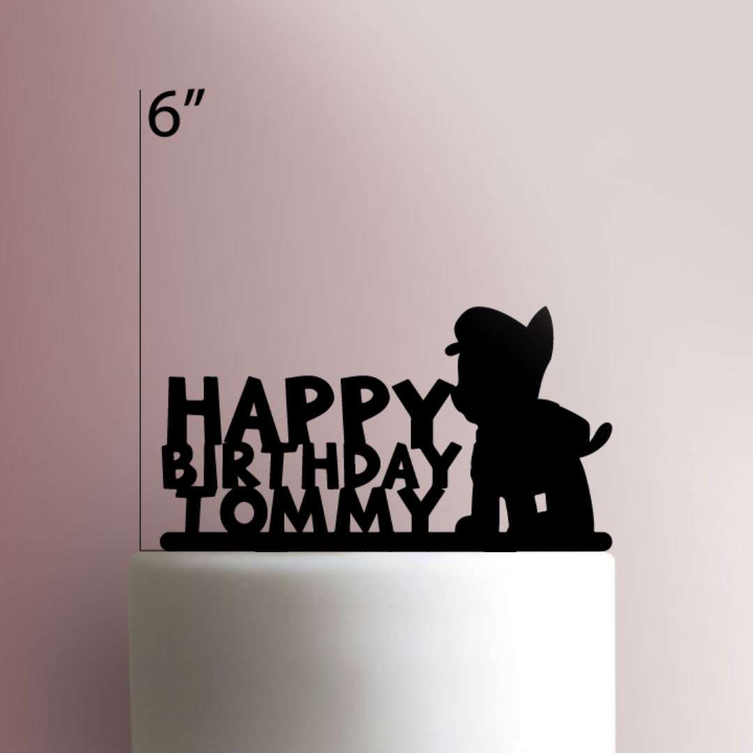 Custom Chase Happy Birthday 100 Cake Topper